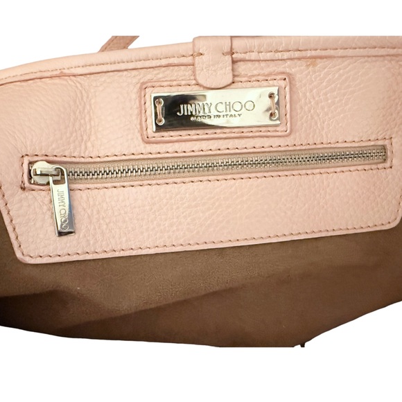 Jimmy Choo Sasha S Star Studded Blush Pink Metallic Tote Bag (EUC) w/ Dustbag - Picture 12 of 16